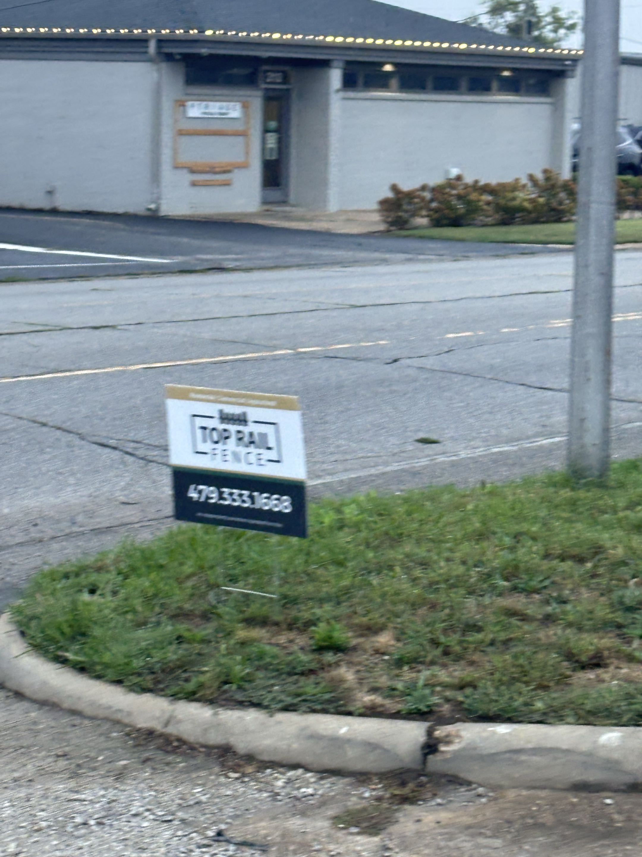 Rogers, AR - Putting out signs this morning 