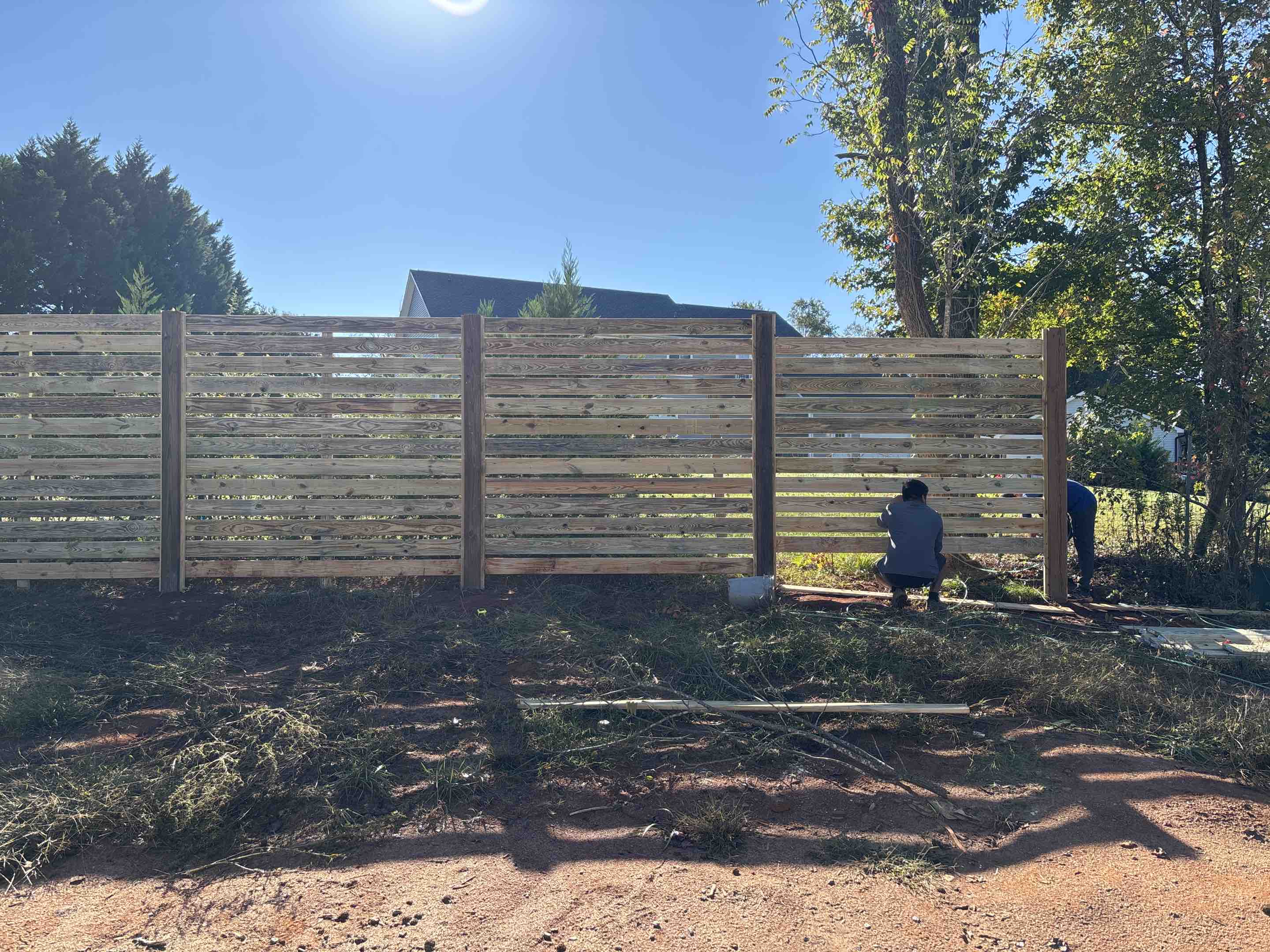 Concord, NC - 8 foot high semi privacy wall for commercial properties