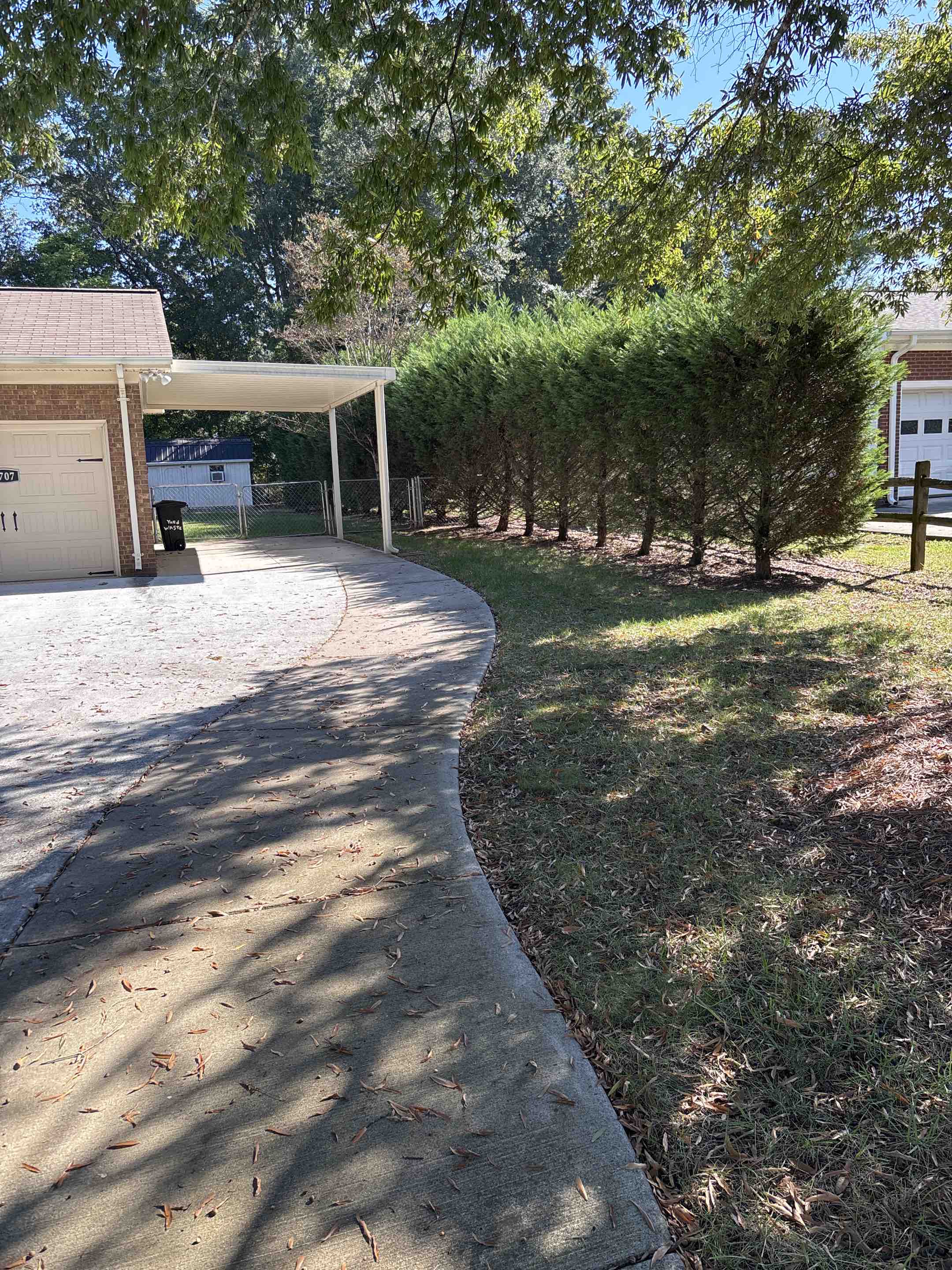 Concord, NC - Vinyl privacy divider for neighbors