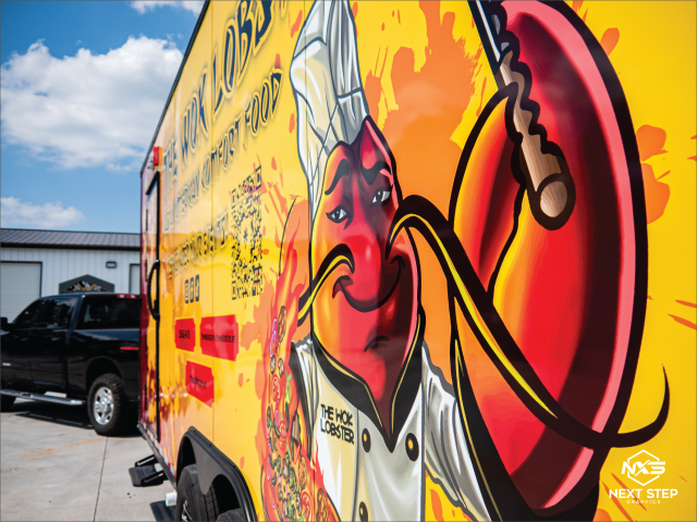 Our friends at The Wok Lobster just purchased a new larger mobile kitchen for their upcoming events. We were able to create a vibrant eye-catching design that incorporated all of their branding. This wrap was designed, printed, and installed entirely by our team.
 Our friends at The Wok Lobster just purchased a new larger mobile kitchen for their upcoming events. We were able to create a vibrant eye-catching design that incorporated all of their branding. This wrap was designed, printed, and installed entirely by our team.