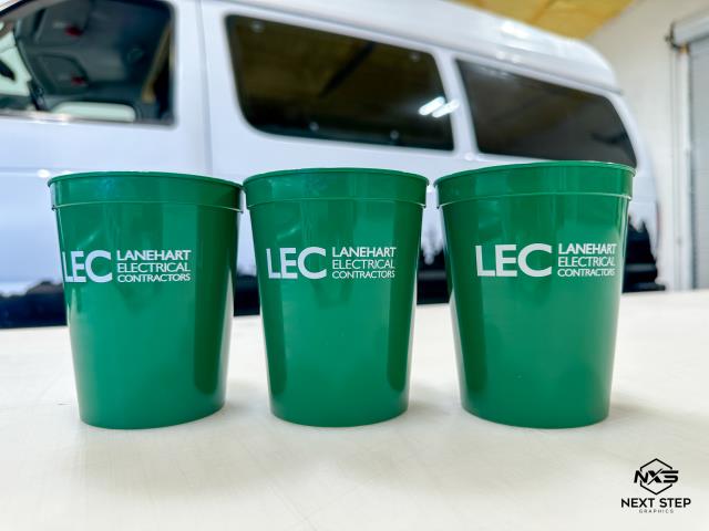 We worked with Lanehart Electrical Contractors who were in need of custom embroidered hats and branded stadium cups for an upcoming trade show. We created these items using embroidery and screen printing, and they are sure to be a big hit at the trade show. Promotional item giveaways are a great way to keep your brand in the top of customer's minds.
We worked with Lanehart Electrical Contractors who were in need of custom embroidered hats and branded stadium cups for an upcoming trade show. We created these items using embroidery and screen printing, and they are sure to be a big hit at the trade show. Promotional item giveaways are a great way to keep your brand in the top of customer's minds.