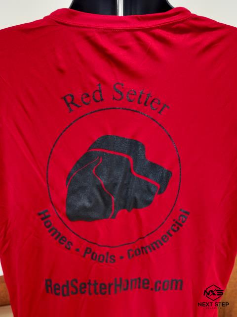 We printed screen-printed apparel for Red Setter Homes. 
We printed screen-printed apparel for Red Setter Homes.
