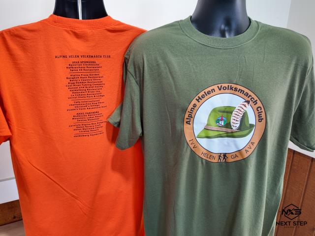 We printed T-shirts for the annual Volksmarch hosted by the Alpine Helen Volksmarch Club. 
We printed T-shirts for the annual Volksmarch hosted by the Alpine Helen Volksmarch Club.