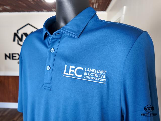 We recently completed an apparel order for Lanehart Electrical Contractors. This order contained a mix of premium Travis Mathew polos and our durable house brand, both showcasing impeccable embroidery detail. While the designs photograph identically, the unique fabric textures truly stand out in person, offering options to suit every need.
We recently completed an apparel order for Lanehart Electrical Contractors. This order contained a mix of premium Travis Mathew polos and our durable house brand, both showcasing impeccable embroidery detail. While the designs photograph identically, the unique fabric textures truly stand out in person, offering options to suit every need.