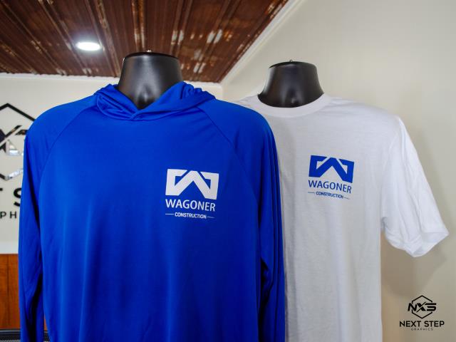 We recently completed an apparel order for Wagoner Construction. 
We recently completed an apparel order for Wagoner Construction.