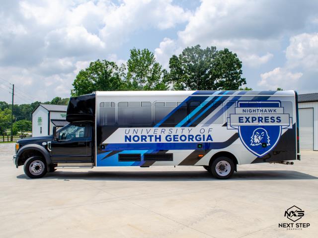 We recently installed the wrap for the second shuttle in the University of North Georgia's fleet of campus shuttles. 
We recently installed the wrap for the second shuttle in the University of North Georgia's fleet of campus shuttles.
