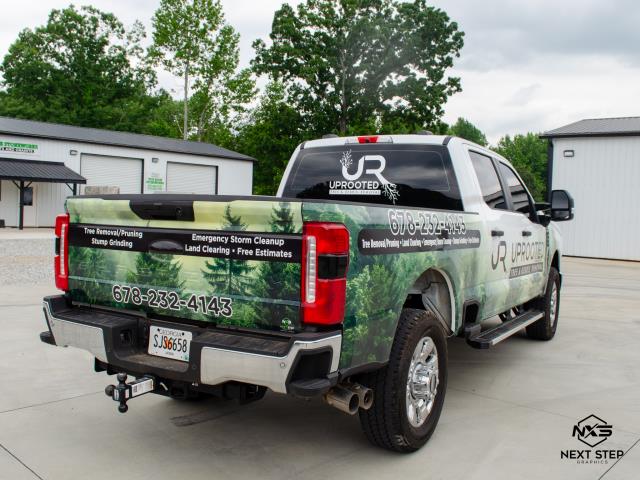 
We designed and installed a partial wrap for Uprooted Tree & Debris Removal. The customer was extremely pleased with the finished wrap.