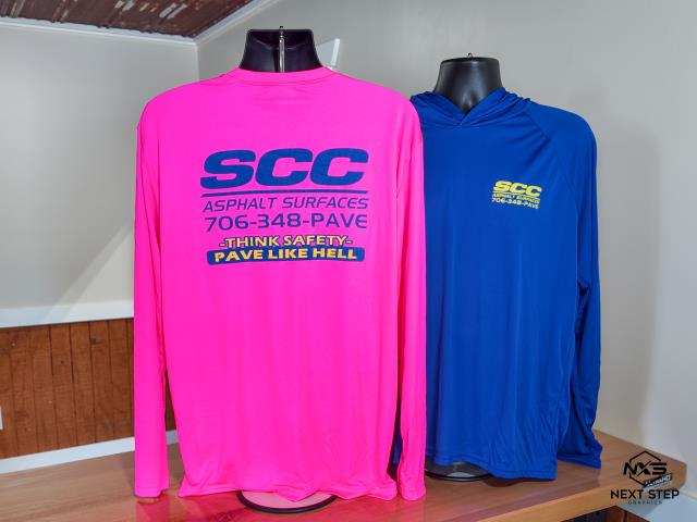 We recently completed an apparel order for SCC Asphalt Surfaces. This order included performance fabric shirts in bright safety colors. 
We recently completed an apparel order for SCC Asphalt Surfaces. This order included performance fabric shirts in bright safety colors.
