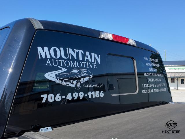 We recently completed a job for Mountain Automotive; we installed decals on a truck for them. 
We recently completed a job for Mountain Automotive; we installed decals on a truck for them.