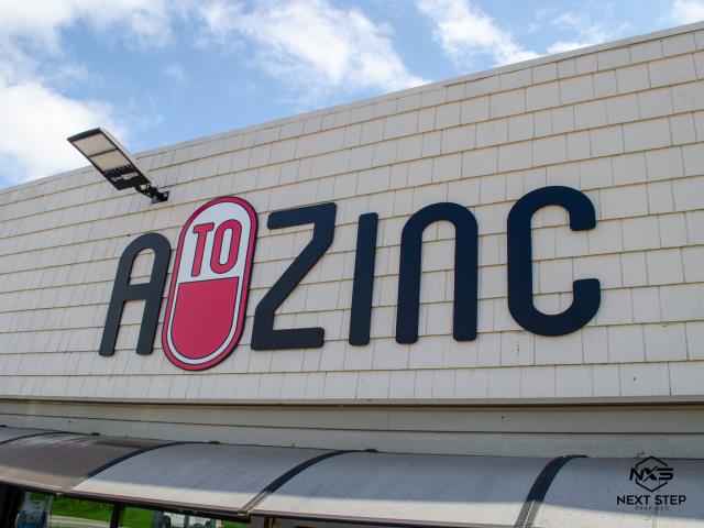 We completed a project to design and install building signage for A to Zinc Health Store & Smoothie Bar. The signs are eye-catching and feature bright colors and graphics to attract customers. 
We completed a project to design and install building signage for A to Zinc Health Store & Smoothie Bar. The signs are eye-catching and feature bright colors and graphics to attract customers.