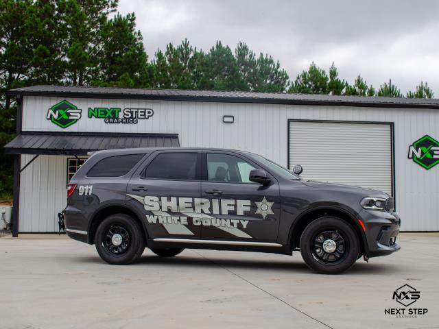 We installed graphics on a new vehicle for the White County Sheriff's Office. 
We installed graphics on a new vehicle for the White County Sheriff's Office.