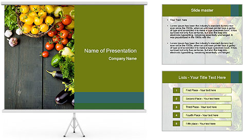 vegetable garden powerpoint template harvest organic templates smiletemplates