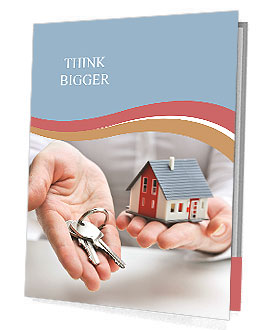 real estate agent with house model and keys presentation folder real estate agent with house model and keys presentation folder, Presentation templates