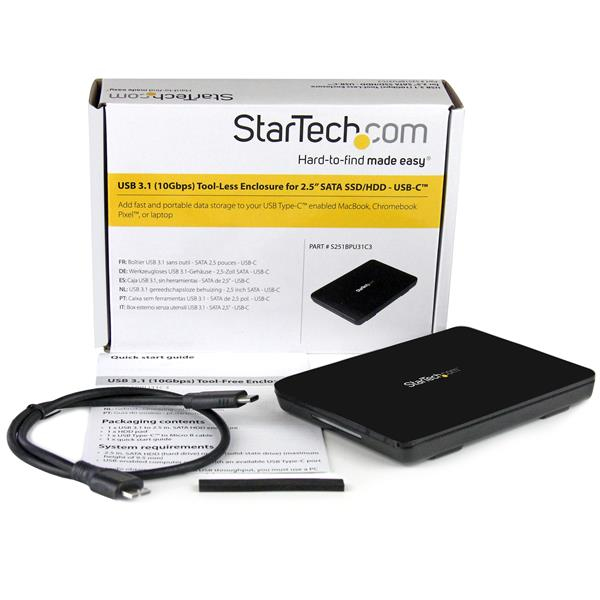 SP Digital.cl: Cofre USB-C SATA 2 5IN USB 3.1 STARTECH.COM S251BPU31C3