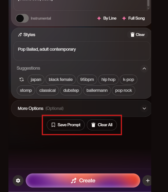 Save Your Prompt In Suno