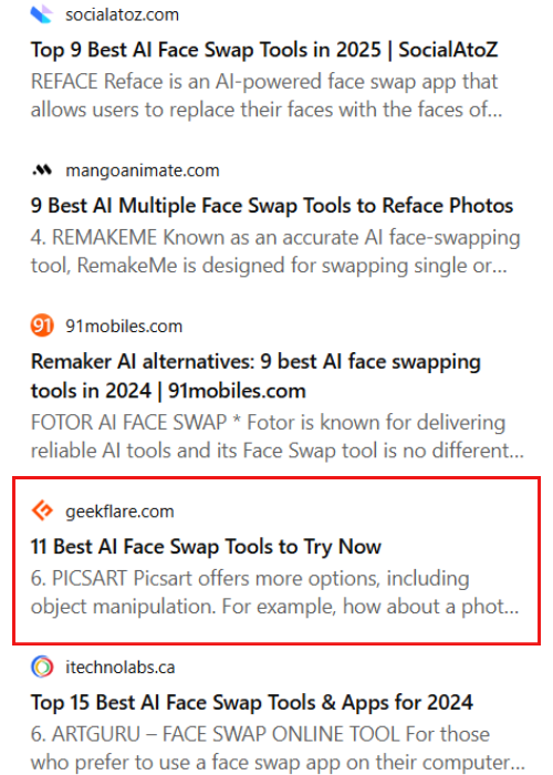 How Long Does It Take For LLMs Like GPT-4.1 To Cite New Content? (Explained with Examples) 2 Geekflare blog post cited in ChatGPT
