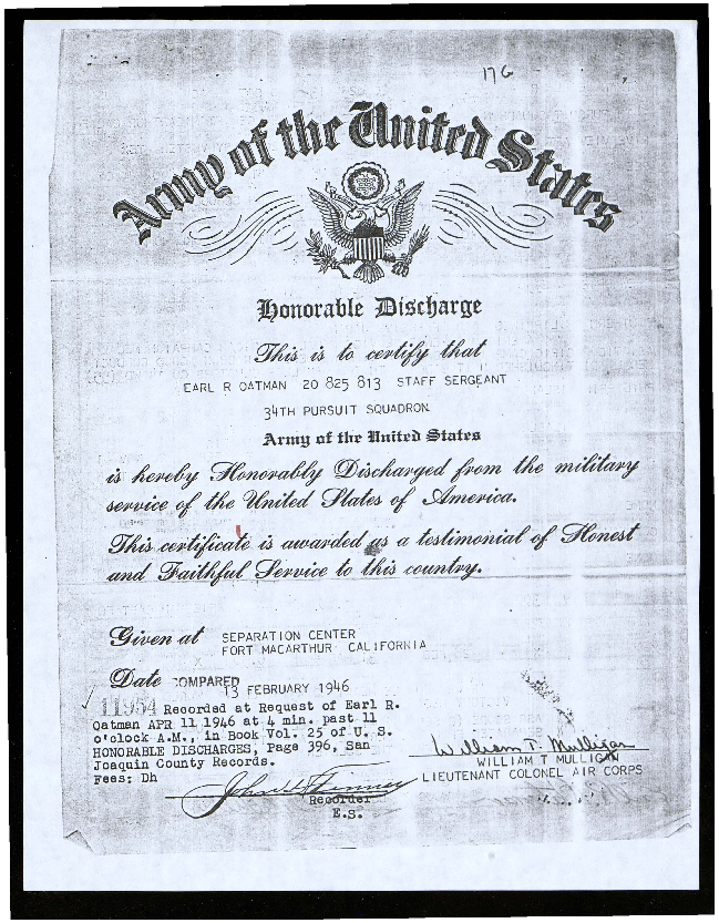 Army of the United States Honorable Discharge