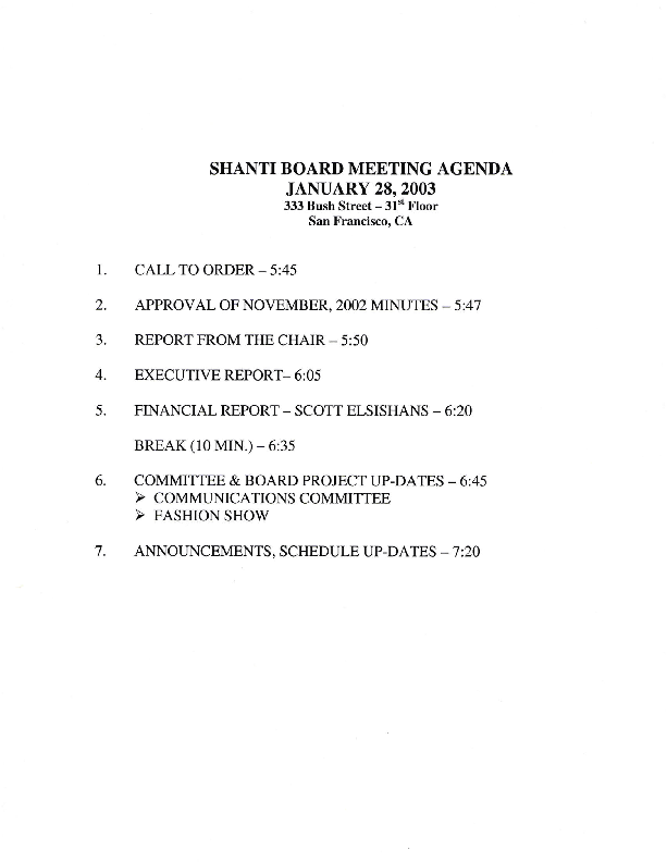 Meetings Agendas And Minutes Calisphere