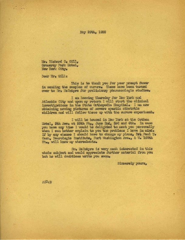 Letter From Dr A E Bennett To Dr Richard C Gill Calisphere