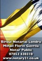 Notar in Londra Mihail Florin Gavrila