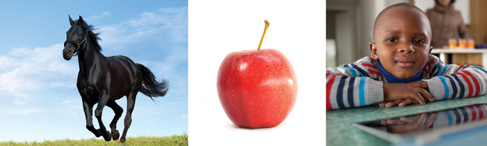 Hebrejština podstatná jména kůň, jablko, dítě