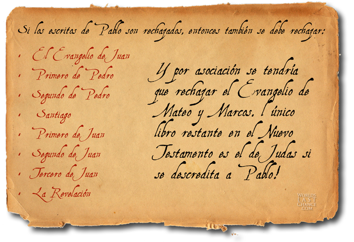 list of books that must be dismissed if one rejects the inspiration of Paul
