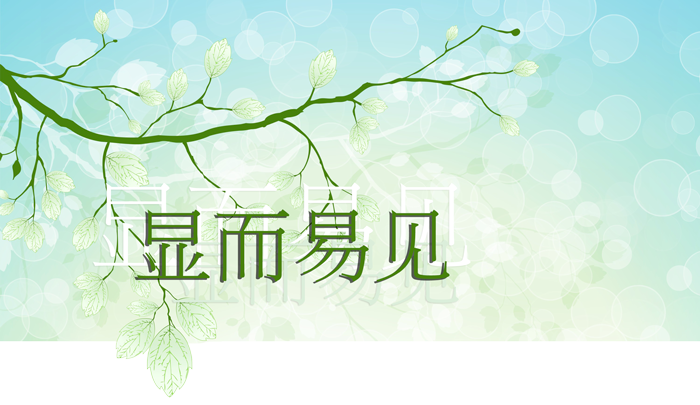 显而易见