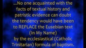 THE TRINITY DOCTRINE FORGERY- MATTHEW 28:19 (Thumbnail)