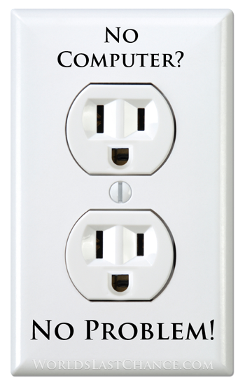 No computer? No problem! Happy Outlet