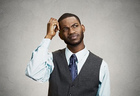 perplexed man