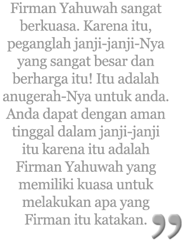 Janji-janji Yang Sangat Besar & Berharga image