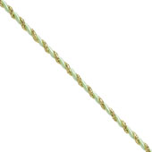 3mm 2 Ply Twist Cords - 25 Yards (Mint Green/Gold)