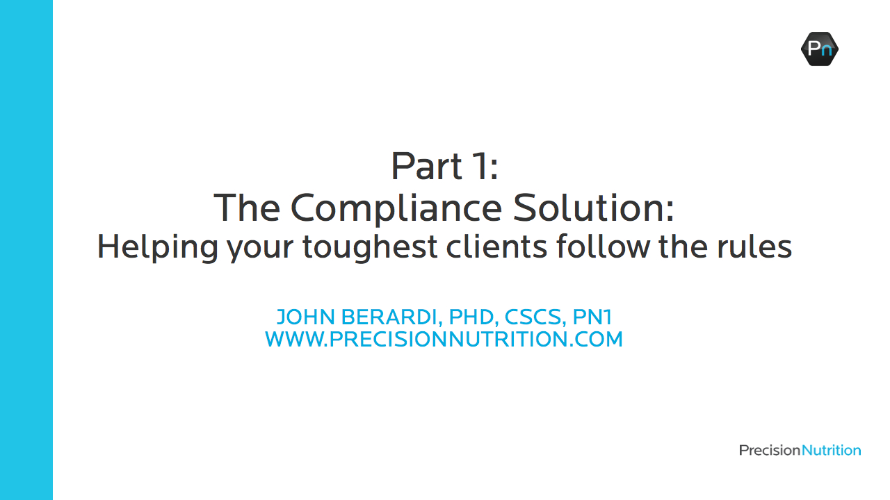 Precision Nutrition Certification | Compliance Solution | Part 1