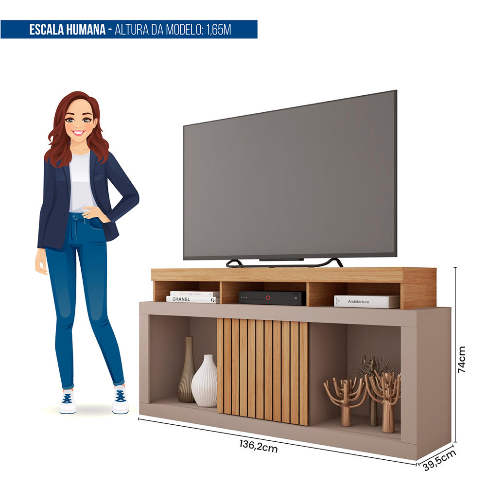 Imagem 8 de 9 de Bancada Rack Frost para TV até 55 Polegadas Caemmun