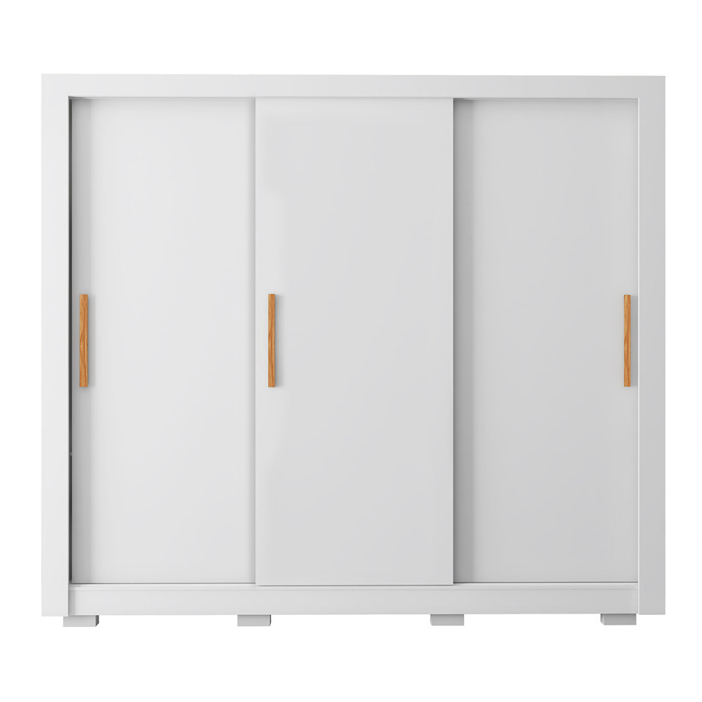 Guarda Roupa Casal 3 Portas 2 Gavetas Com 8 Pés Armo