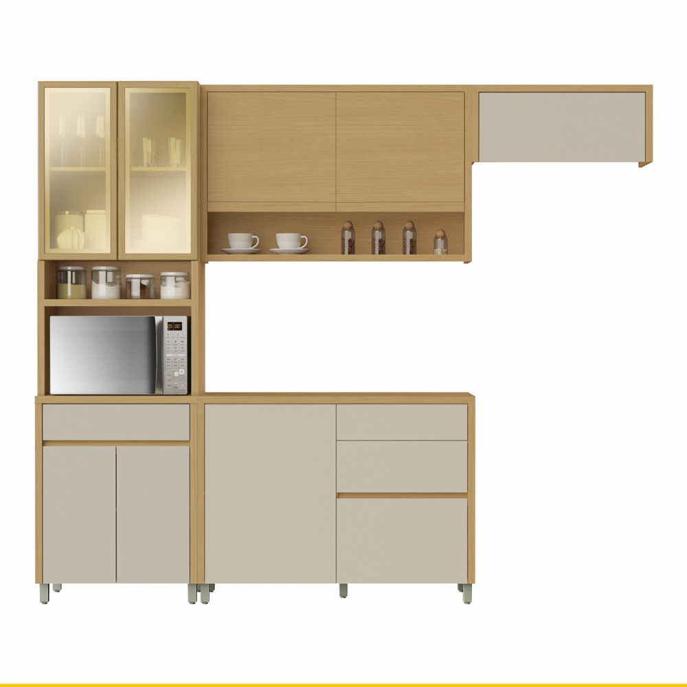 Cozinha 4 Peças Condessa com 8 Portas 4 Gavetas em MDF Nesher