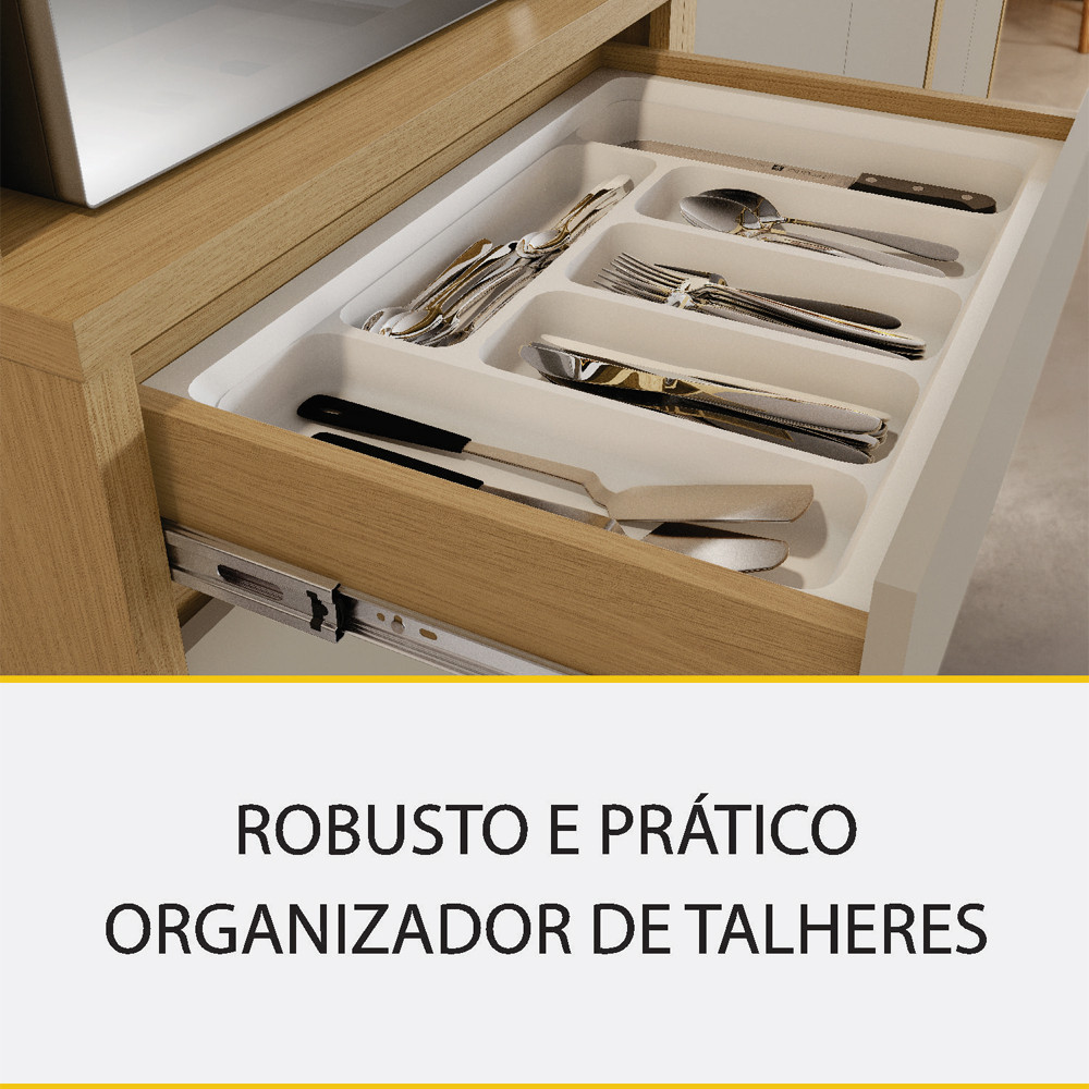 Cozinha 4 Peças Condessa com 8 Portas 4 Gavetas em MDF Nesher