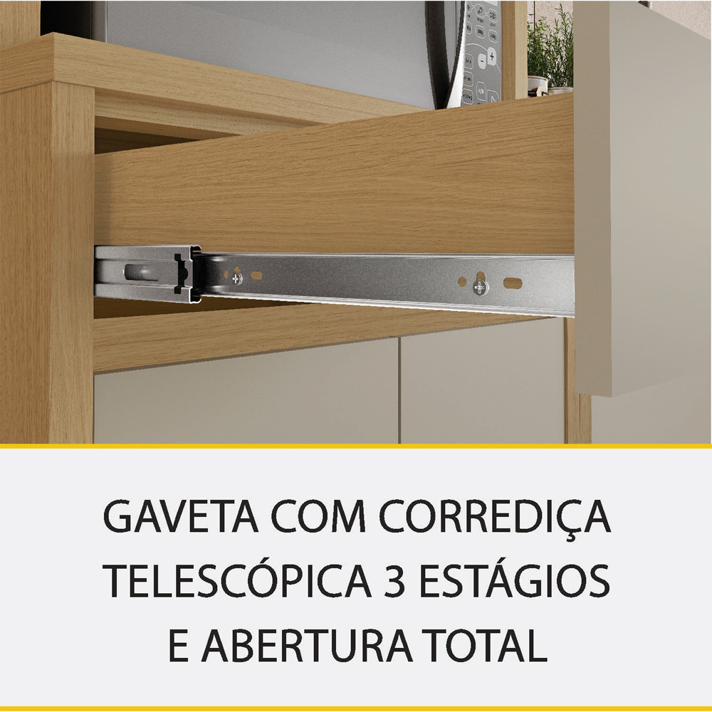 Cozinha 4 Peças Condessa com 8 Portas 4 Gavetas em MDF Nesher