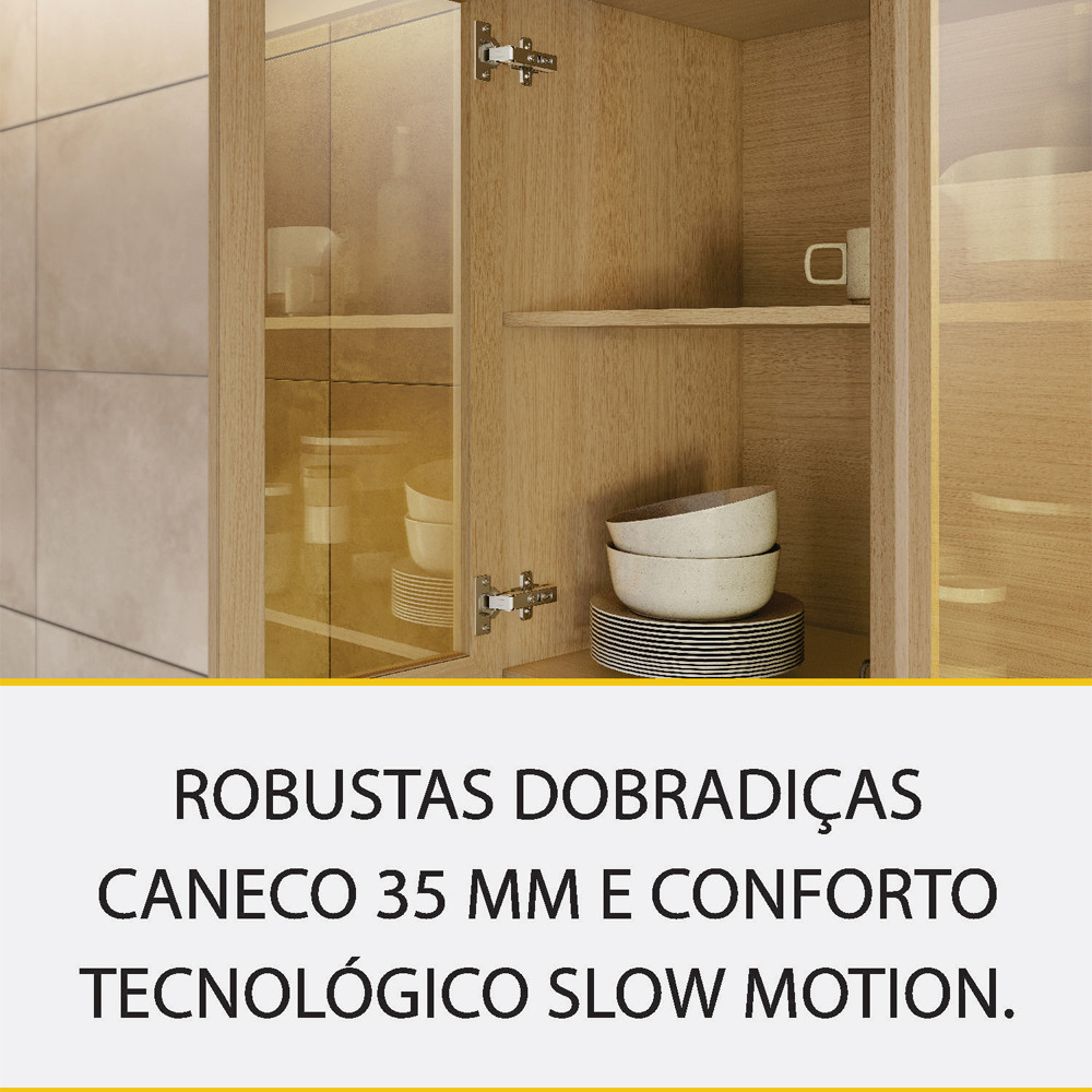 Cozinha 4 Peças Condessa com 8 Portas 4 Gavetas em MDF Nesher