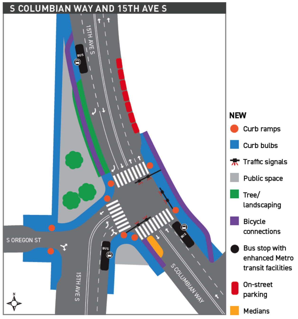Map of SDOT's initial proposed design