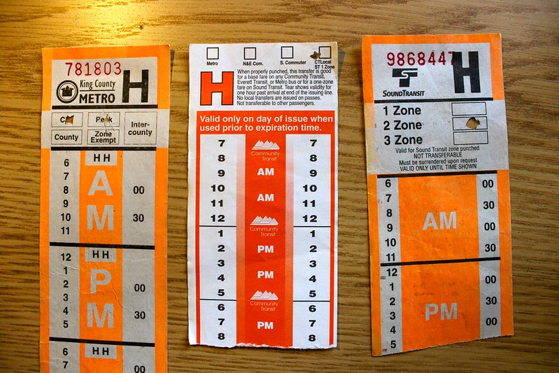 Paper transfers on Link Seattle Transit Blog