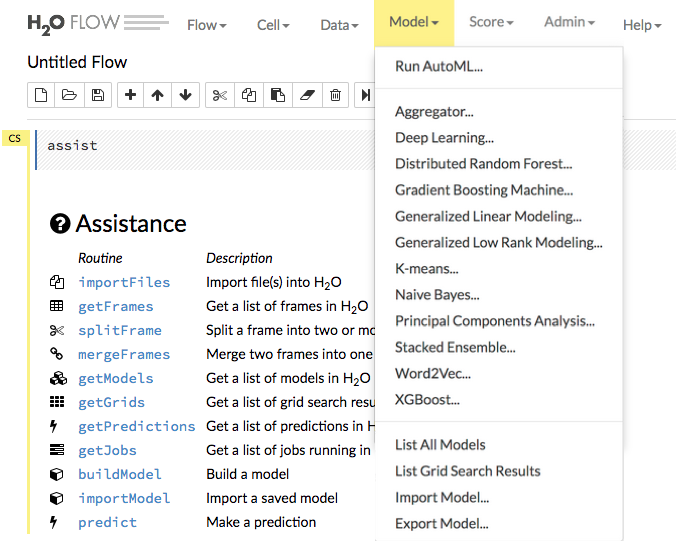 H2O Flow UI
