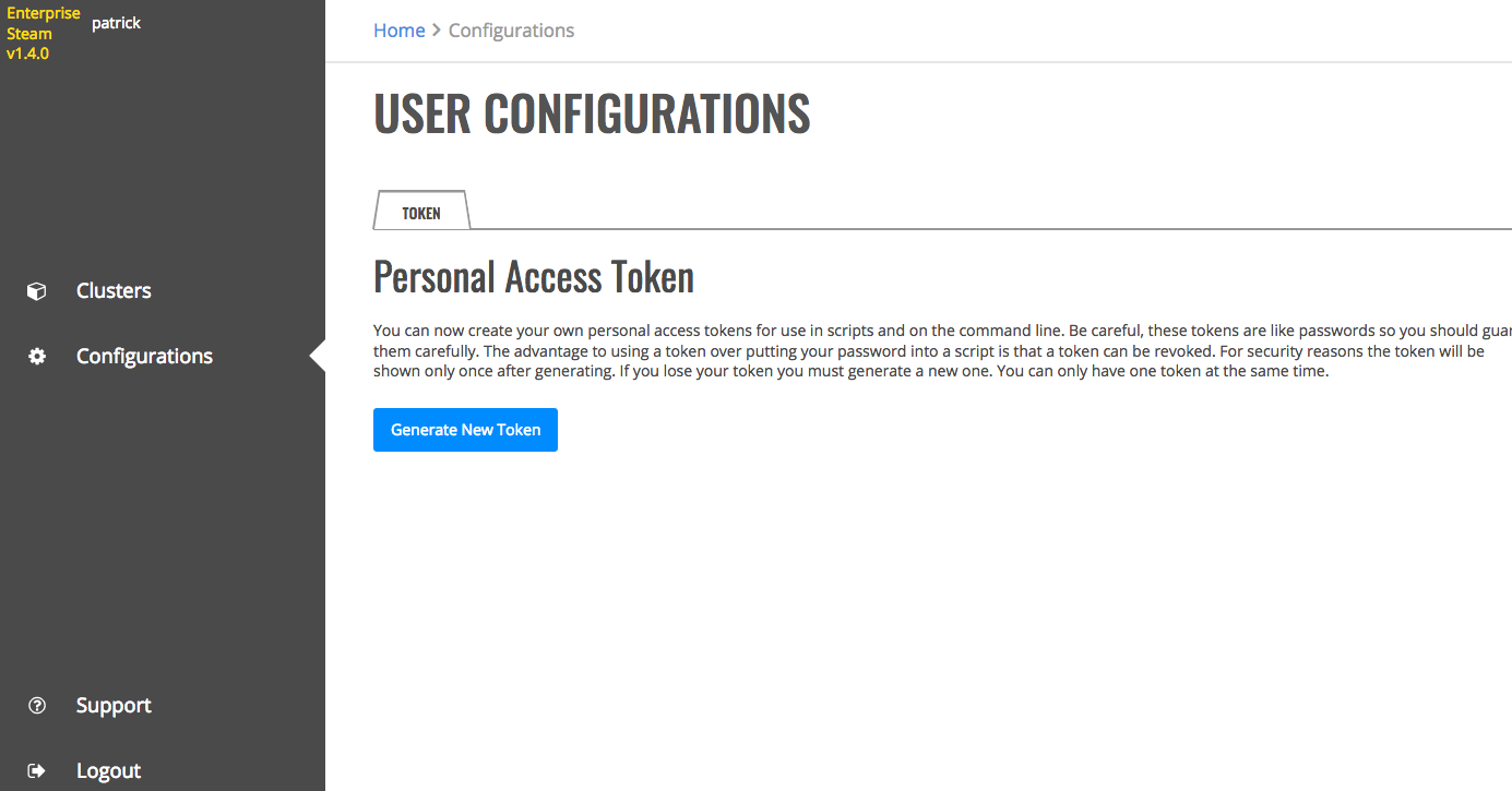 Token tab