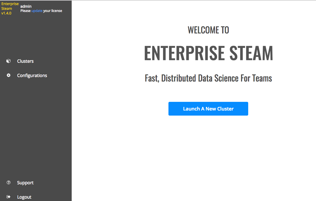 Welcome page