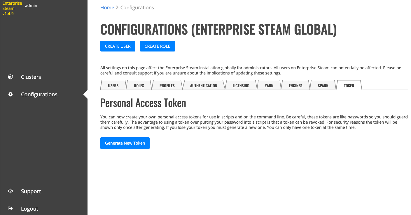 Token tab