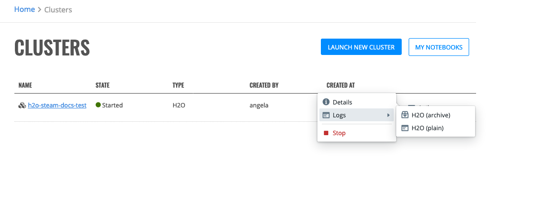 Download logs