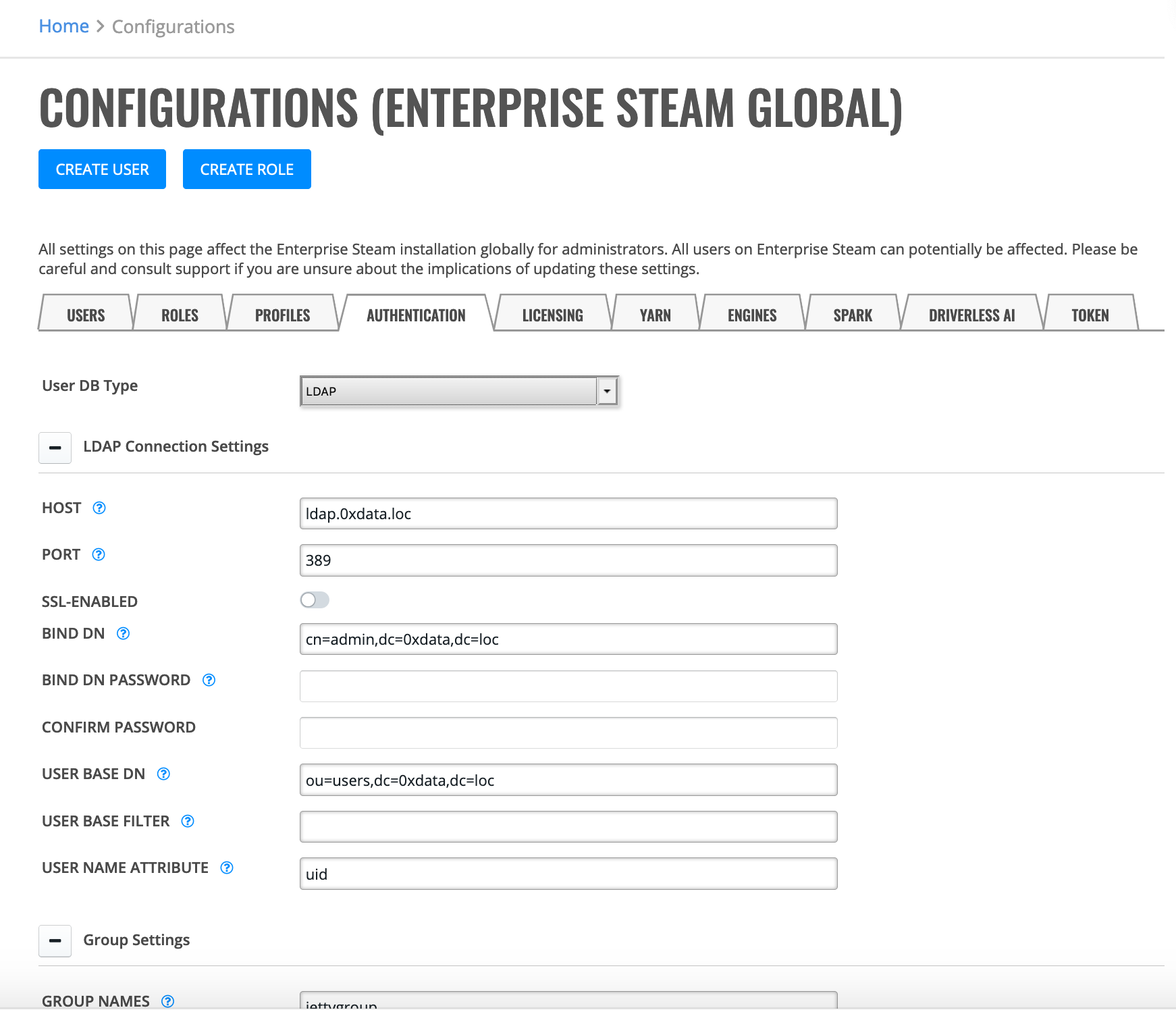 LDAP Configuration