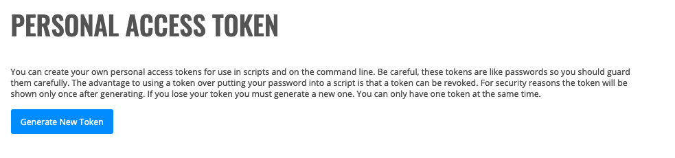 Token page
