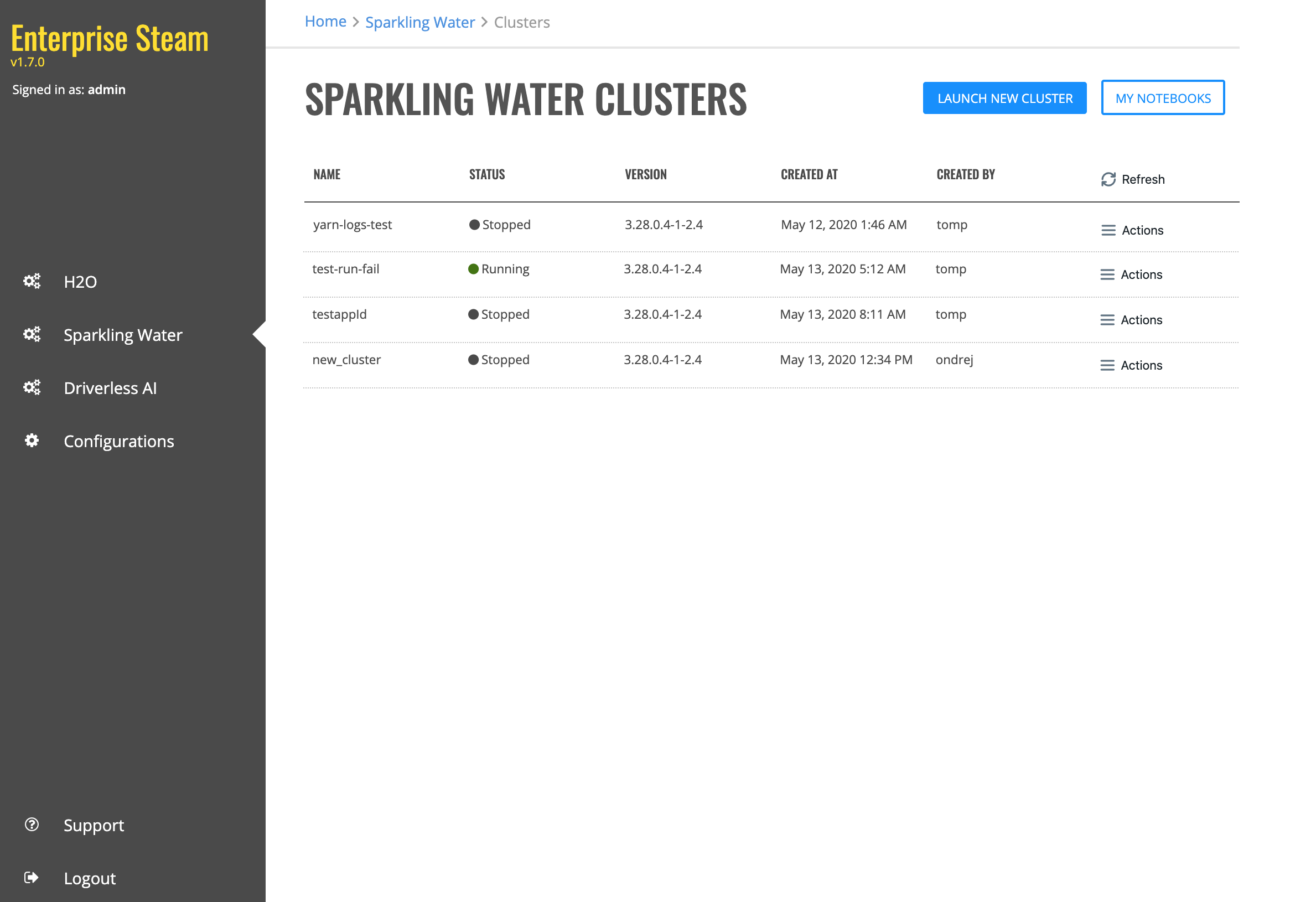 SW main page