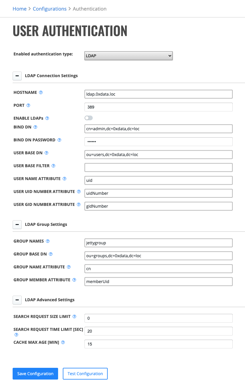 LDAP Configuration